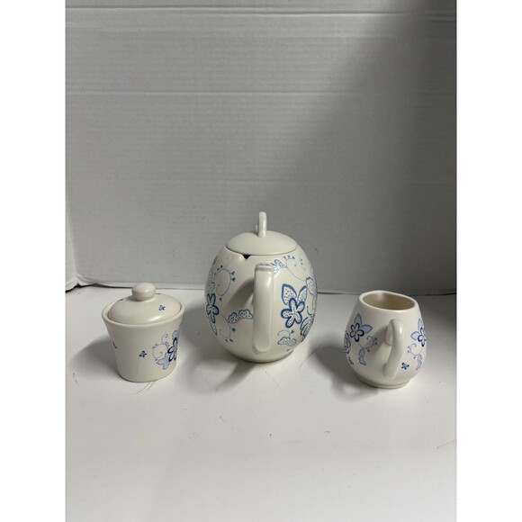 Extremely Rare Hallmark Teapot, Sugar Bowl, Creamer Set EUC!! - Picture 2 of 14